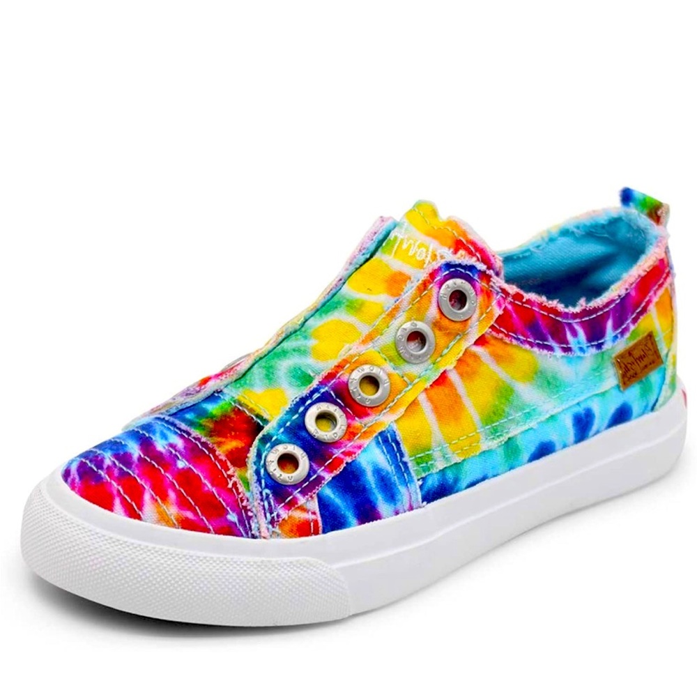 Blowfish Malibu Unisex-Child Play Sneaker * Rainbow Tie Dye NEW